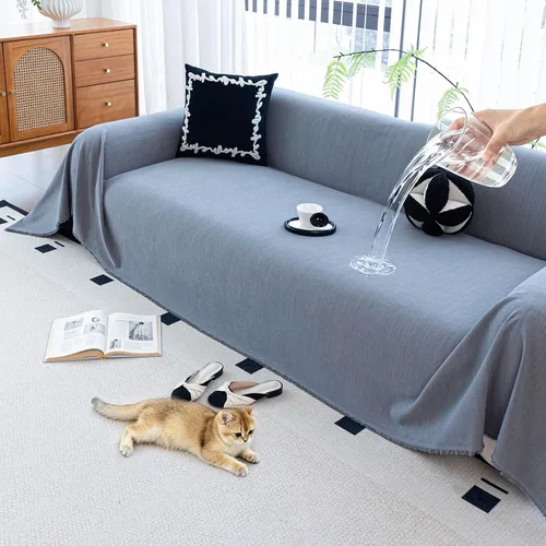 Vista 67 de STACYPIK - Funda de sofá impermeable para perros y gatos, antideslizante, color caqui 71X71IN, Thick Washable, Furniture Protector for 2 Cushion