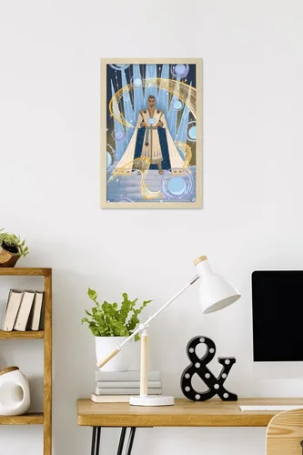 Vista 63 de Trends International Disney Wish - Póster de collage 4 (King Magnifico), póster de pared, 14.72 x 22.37 pulgadas, versión enmarcada de madera