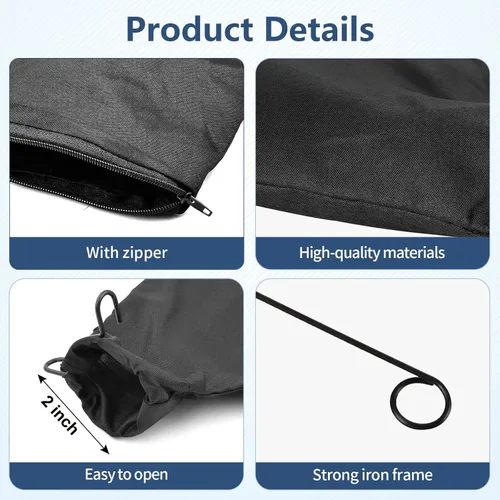 Vista 3 de Bolsa de polvo para sierra ingletadora para 255, paquete de 2 bolsas colectoras de polvo con cremallera y soporte ajustable con cable, compatible