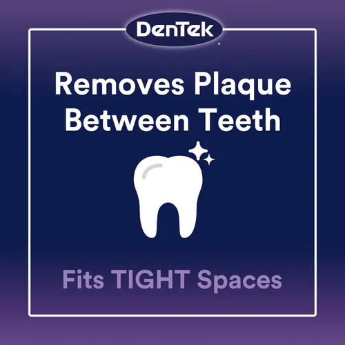 Vista 3 de DenTek Limpiadores interdentales Easy Brush para control de placa, apretados, 16