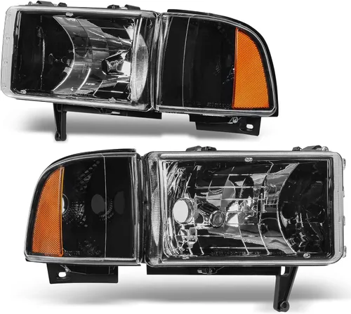 Vista 11 de AUTOSAVER88 Conjunto de faro DRL Compatible con Dodge Ram 1500 1994-01/1994 1995 1996 1997 1998 1999 2000 2001 2002 Dodge Ram 2500 3500 (con DRL)