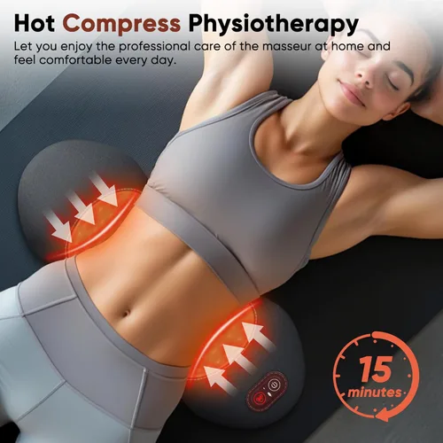 Vista 4 de 3 in 1 Upadate Rechargeable Electric Lumbar Support Pillow with Adjustable Height for Bed and Chair,Back Massager with Heat,Back Massager for Pain