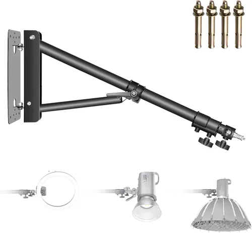 Vista 10 de Neewer Brazo de Pared de Montaje en Pared 15-23.6 pulgadas/38-60 Centímetros Longitud Ajustable con Adaptador Universal de 1/4 Pulgada a 3/8 Pulgada