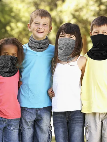 Vista 7 de 4 polainas de cuello para niños, unisex, protección UV, pasamontañas para verano