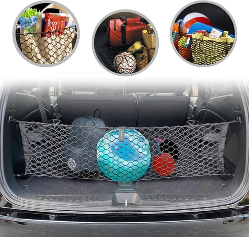 Vista 2 de Red de carga elástica para maletero de Honda Pilot 2016-2025 - Accesorios de automóvil - Organizador y almacenamiento de maletero premium - Red