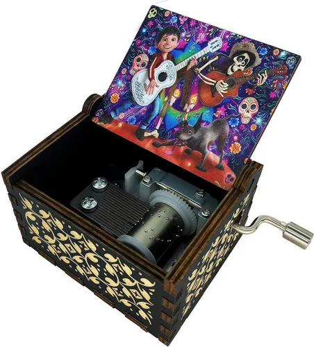 Vista 11 de Remember Me - Caja de música de madera para Navidad, cumpleaños, aniversario, 18 notas de madera, grabadas, cajas musicales para decoración