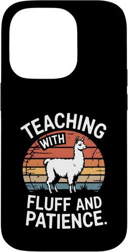 Vista 17 de Teaching with Fluff and Patience Llama Teacher Classroom Case for iPhone 16