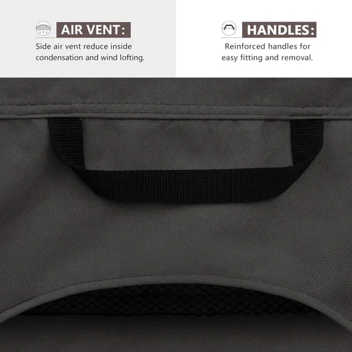 Vista 4 de ULTCOVER Funda impermeable para sofá de patio en forma de L y orientación a la izquierda, para sofá modular de 4 plazas, 58 pulgadas de ancho