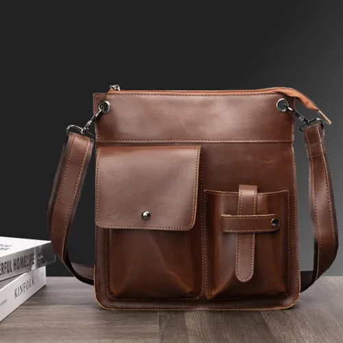 Vista 3 de FELTECHELECTR 1pc Messenger Bag Single- Shoulder Zipper Pouch Portable Tool Bag Mens Sling Bag Single- Shoulder Bag Mens over The Shoulder Bag