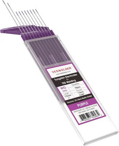 Vista 46 de YESWELDER Electrodo de tungsteno TIG Weld 1/8"x 7" 10-pk, no radiactivo comparable a E3 púrpura