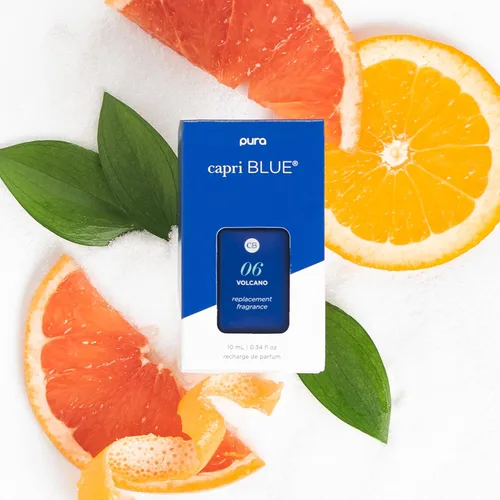 Vista 2 de Capri Blue Pura Smart Home - Recambios de difusor enchufable – Volcán con un aroma tropical y cítrico – Recambios de difusor de aromaterapia