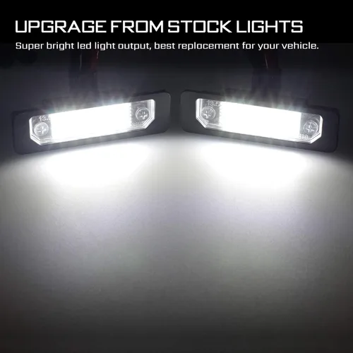 Vista 2 de RUXIFEY Lámparas LED para placa de matrícula compatibles con Ford Flex 2009 a 2019, Focus 2008 a 2011, Fusion 2006 a 2012, 6000K Blanco - Paquete