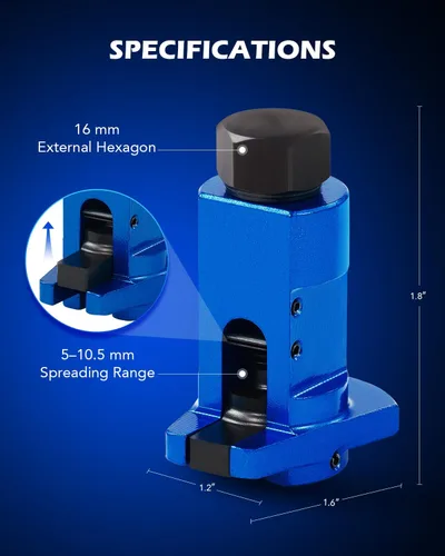 Vista 4 de Herramienta de esparcidor de puntales Orion Motor Tech, herramienta de esparcidor de suspensión universal con enchufe de transmisión de 3/8