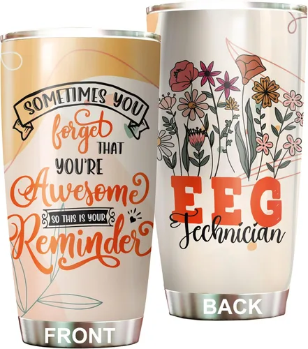 Vista 19 de Vaso técnico EEG de acero inoxidable de 20 onzas, divertidos regalos tecnológicos electroencefalográficos a granel para cumpleaños, Navidad, taza