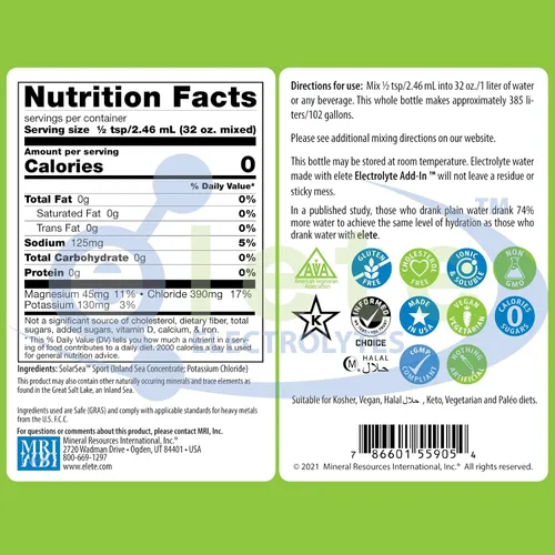 Vista 6 de Elete – Adición de Electrolitos – 1 Botella de Bolsillo – Concentrado de 4 Electrolitos Esenciales – Todo Natural – Transforma Cualquier Bebida