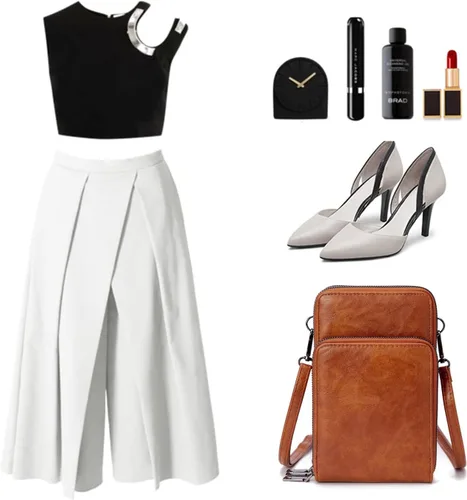 Vista 6 de myfriday Small Leather Crossbody Bag for Women with Guitar Strap Mini Crossover Bags & Shoulder Purses with 2 Card Slots