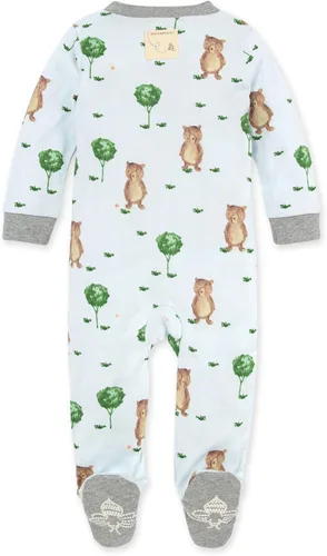 Vista 2 de Burts Bees Baby - Pijama de una pieza de 100 algodón orgánico con cremallera frontal mameluco de bebé para dormir