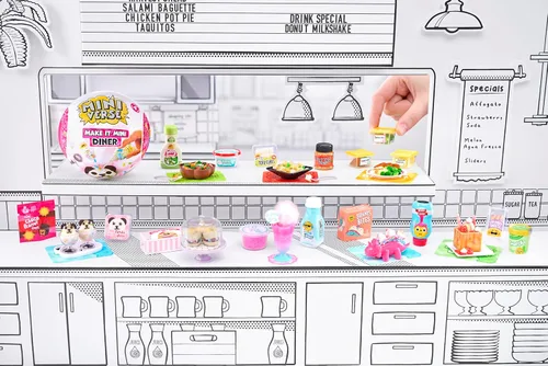 Vista 2 de MGA's Miniverse Make It Mini Diner Serie 4, Mini Coleccionables - Embalaje Sorpresa Misterio, Hazlo Tú Mismo, Juego de Resina, Comida Réplica, NO