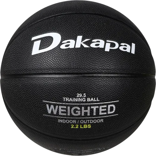 Vista 11 de Dakapal Weighted Heavy Training Basketball, Size 6/7 Black 2.2LBS/3LBS/3.3 LBS Weight PU Durable for Trainer and Dribbling Passing, Indoor and