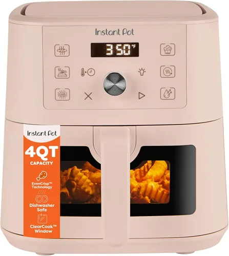 Vista 8 de Instant Pot 4Qt VORTEX 6 en 1 Mini Freidora de Aire, Opciones de Programa Personalizado, Freír al Aire, Asar, Tostar, Deshidratar, Hornear, Negro