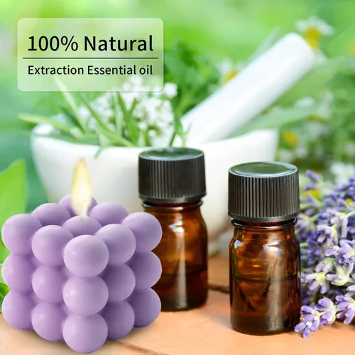 Vista 4 de Juego de velas perfumadas de burbujas para mujer, velas grandes para decoración del hogar, 2 velas de aromaterapia de cera de soja de 5.4 onzas