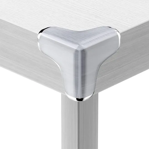 Vista 9 de Paquete de 8 protectores de esquina transparentes grandes para muebles a prueba de bebés, protectores de borde de mesa y parachoques
