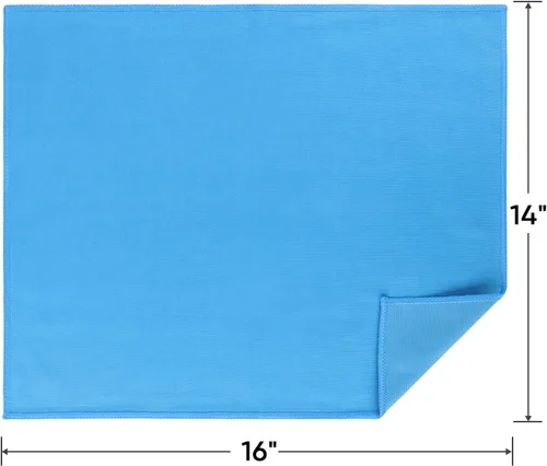 Vista 7 de HOMEXCEL Paños de limpieza de microfibra de vidrio, paquete de 6 unidades, sin pelusa, paño de limpieza mágico de microfibra reutilizable para Azul