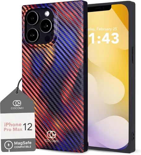 Vista 30 de Cocomii - Funda rectangular compatible con iPhone 12 Pro Max/13 Pro Max - Compatible con MagSafe, patrón de carey, estampado animal, funda para Negro