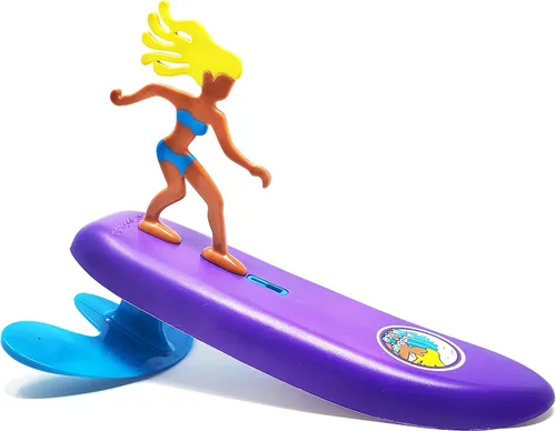 Surfer Dudes Classics Juguete de tabla de surf y minisurfista impulsado por olas, para la playa, Aussie Alice