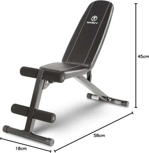 Vista 8 de Marcy Banco multiposición ajustable para gimnasio en casa, pesas y entrenamiento de fuerza