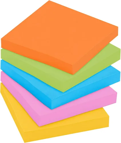Vista 12 de Post-it Notas súper adhesivas, 3 x 3 pulgadas Colección Energy Boost Para organización 24 blocs, paquete de 8