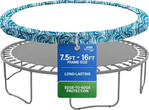 Vista 3 de Machrus Upper Bounce - Almohadilla de seguridad de repuesto para cama elástica de 6 pies a 16 pies redondas - Cubierta de resortes de cama elástica
