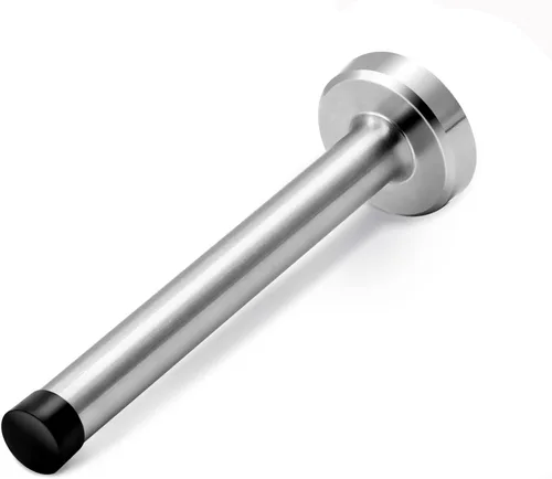 Vista 13 de Topes de puerta, tope de puerta de 5 pulgadas de largo, montaje en pared, tope de puerta negro sólido de servicio pesado de acero inoxidable