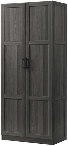 Pemberly Row Gabinete de almacenamiento de madera de ingeniería, muebles de armario de almacenamiento diseñados para uso en la organización del