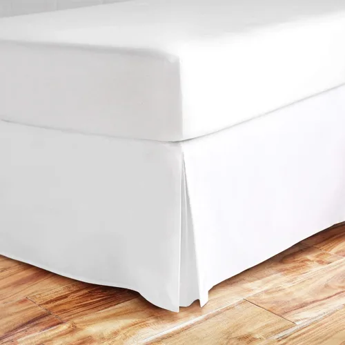 Vista 11 de Falda de cama de esquina dividida de 16 pulgadas, microfibra resistente a las arrugas y a la decoloración, tamaño matrimonial, color borgoña sólido
