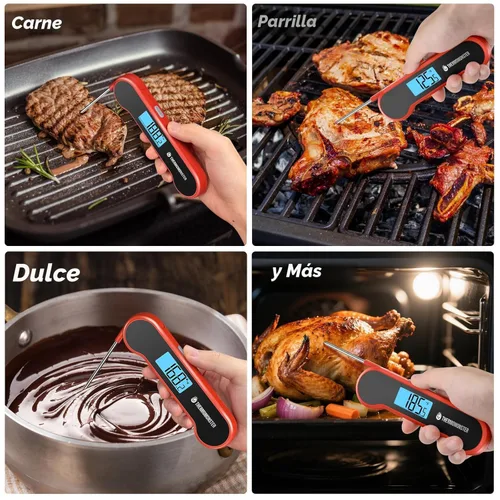 Vista 8 de Termómetro digital de lectura instantánea de 0.5 segundos para carne con precisión de ± 0.5 ℉, termómetro de alimentos para cocinar utensilios