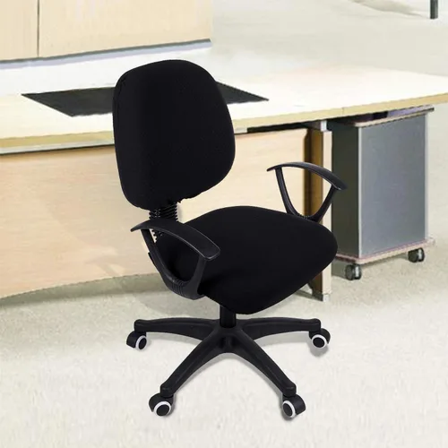 Vista 9 de Smiry Fundas de asiento de silla de computadora de oficina, de jacquard elástico, extraíbles, lavables, antipolvo, protectores de cojín para silla