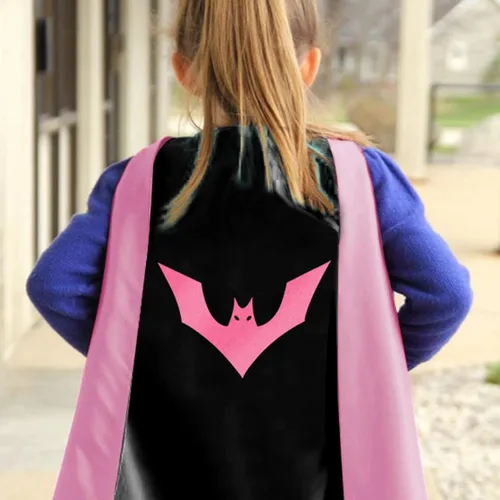 Vista 4 de Capas de superhéroe para niños capa de superhéroe con máscara y cintura disfraces de Halloween y regalo de fiesta