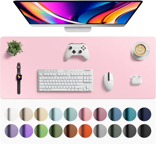 Vista 931 de Aothia Protector de escritorio de cuero, alfombrilla para mouse, alfombrilla de escritorio de oficina, 31.5 x 15.7 pulgadas, secante de escritorio