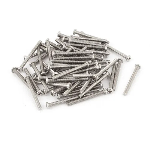 Vista 23 de uxcell Tornillos Phillips de cabeza cruzada de acero inoxidable 304 M2 x 0.118 in 60pcs