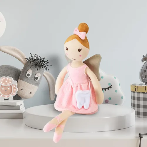 Vista 6 de free-space Muñeco de ballet de felpa suave con bolsa de dientes pequeños, regalos de cumpleaños para niños