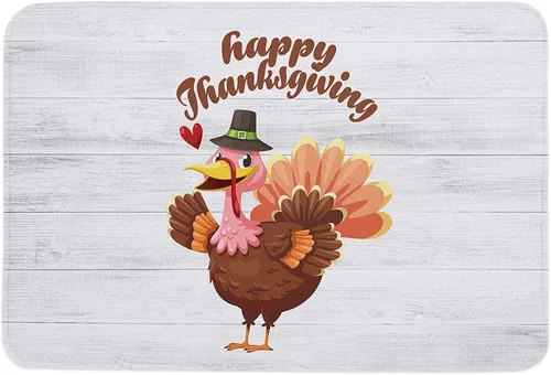 Fall Bathroom Rugs Maple Leaf Fall Bath Mat Sponge Doormat, Wood Grain Bath Mat Non Slip Washable Durable Carpet for Bathroom Kitchen, 32x20In