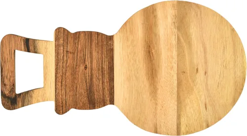 Vista 17 de Treen Art Tabla de cortar de madera de acacia para decoración de cocina, 14 pulgadas de largo x 13 pulgadas de ancho, tabla de cortar de madera