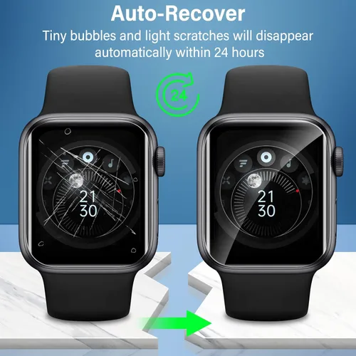 Vista 5 de Uyiton Protector de pantalla para Apple Watch Series 321 de 1.496 pulgadas, repuesto de grado militar, protector de pantalla de TPU para iWatch