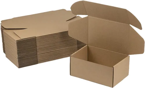 Vista 12 de Cajas de envío de 6 x 4 x 2 pulgadas, paquete de 25 cajas de cartón corrugado blancas para pequeñas empresas