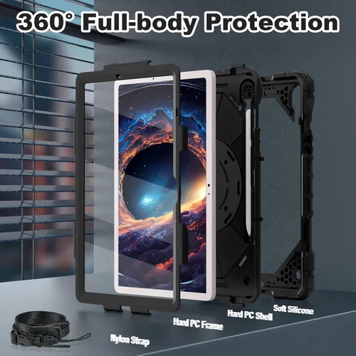 Vista 3 de WESOROL Funda para Samsung Galaxy Tab S10 Lite/S10 FE/S9 FE/S9 10.9/11 pulgadas (2025/2023), Funda para Tableta Galaxy Tab S9 a prueba de golpes