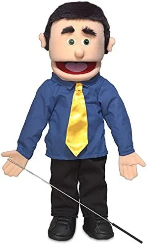 25 George melocotón Padre hombre de negocios Ventriloquist estilo de cuerpo completo marioneta