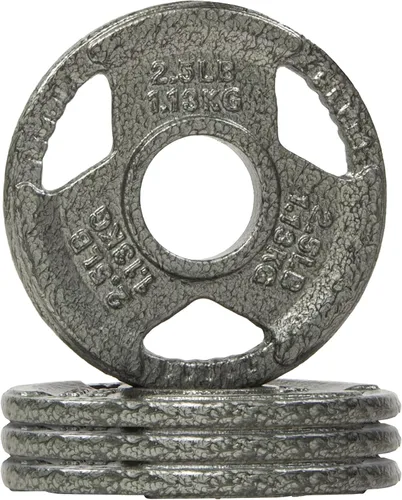 Fitvids 2 Inch Olympic Barbell Weight Plates, 2.5 LB to 45 LB Plates for Home Gym Strength Training, Triple-handle Design
