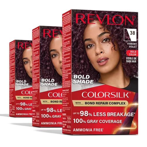 Vista 15 de Revlon ColorSilk con Complejo de Reparación de Enlaces, Tinte Permanente para el Cabello Negro, Cobertura 100% de las Canas, Tinte para el Cabello