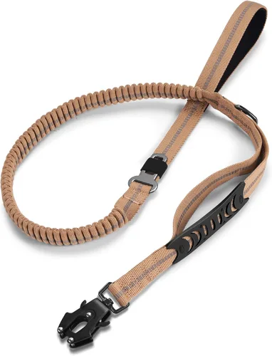 Vista 10 de TINMARDA Correa de perro resistente con 2 asas acolchadas y clip de metal avanzado fácil de usar, correas de perro de 4 a 6 pies que absorben golpes